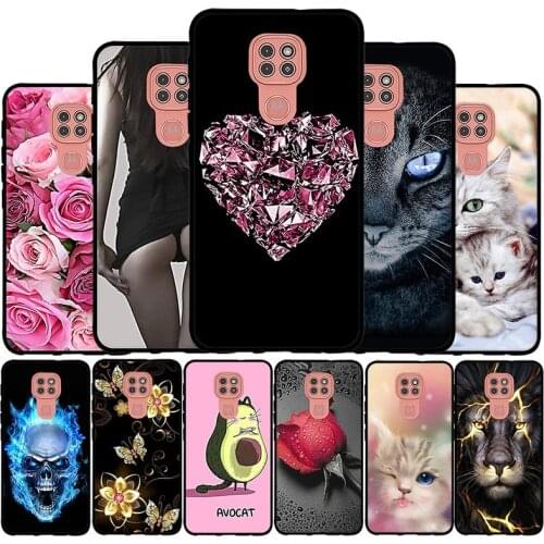 Soft Cases For Motorola Moto E7 Plus Case Silicone TPU Back Cover For Moto E7 Plus E7plus E7+ Phone Case Flower Cute Bumper