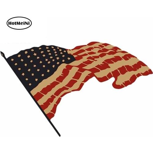 HotMeiNi 13cm For Flag Waterproof Car Stickers Motorcycle Fine Decal Car Assessoires Windshield Sunscreen For JDM SUV RV