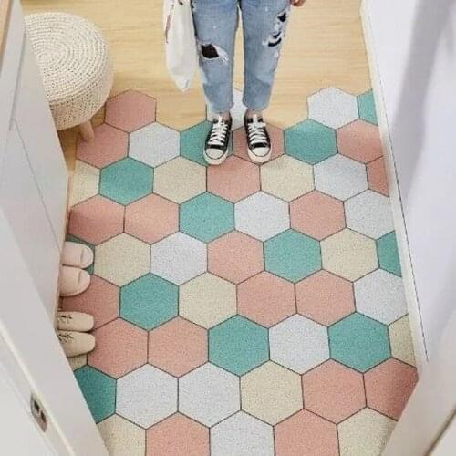 Living Room Floor Mat Modern Style Entrance Bathroom Mat Non-slip Foot Pad Kitchen Floor Mat Plastic Carpet Dust Removal Pad