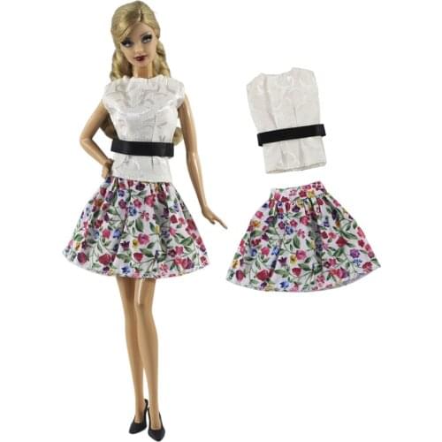NK NEW Doll Dress Fashion Office Suit Outfits Skirt for Barbie Doll Clothes Accessories Play House Dressing Up 227C 10X