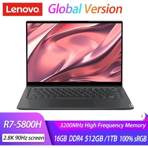 New Lenovo YOGA 14s 2021 Laptop 7nm AMD Ryzen 7 5800H 16GB 512GB/1TB NVMe SSD Notebook 2.8K 90Hz 14 Inch Full Screen Office PC