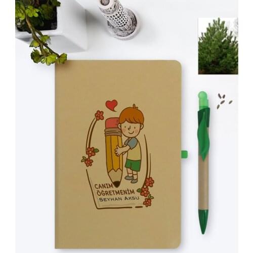 Personalized Monsieur Lazhar Environmentalist Notebook and Seeded Pen Set-1