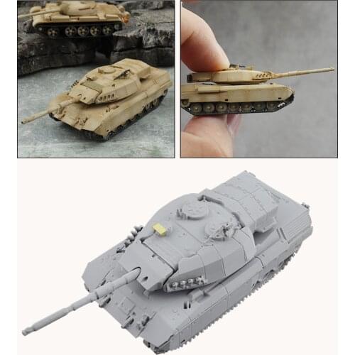 1/144 Scale Mini Plastic Unpainted Tank Hobby Building Toys War Sand Table Scene Army Vehicle for Kids Gifts