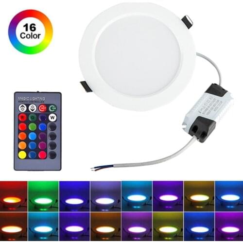 RGB W/WW Downlight Led 10W/20W Ceiling Decorative Downlight Living Room Background Wall Downlight RGB Remote Control Downlight