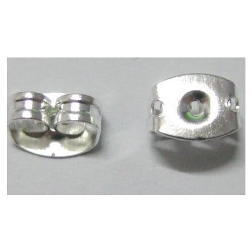 100 Silver Plated Ear Earwires Studs Back Stoppers