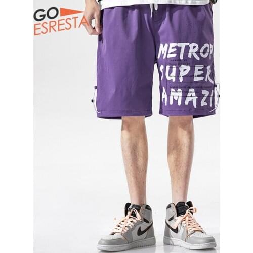 GOESRESTA 2020 Summer New Men Shorts Large Size Loose Streetwear Joggers Hip-hop Casual Lightweight Sport Cargo Pants Men