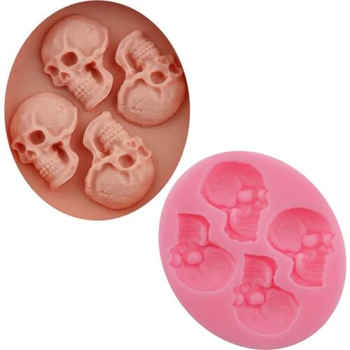 Halloween Skull Silicone Mold Chocolate Mousse Sugar Baking Mold Molds Silicone Cake Decoration Accessories
