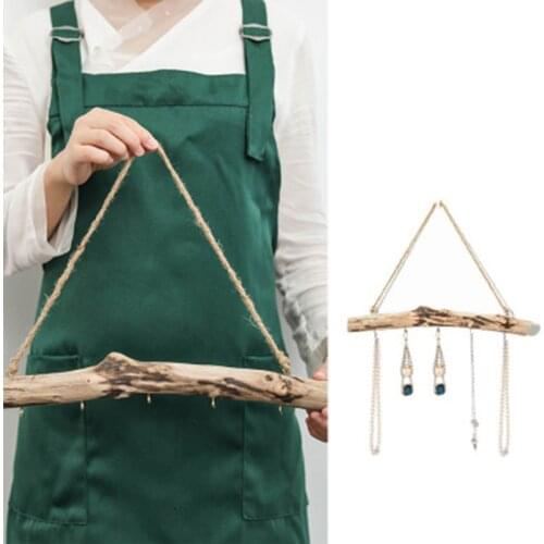 Nordic Rot Wooden Pendant Drifting Coat Rack Small Jewelry Key Door Rear Hanger Driftwood Wall Coat Rack Home Door Keys Hooks