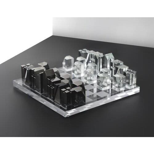 Home Decoration Transparent Acrylic Checkerboard Decoration European Light Luxury Living Room Desktop Decoration Decoration