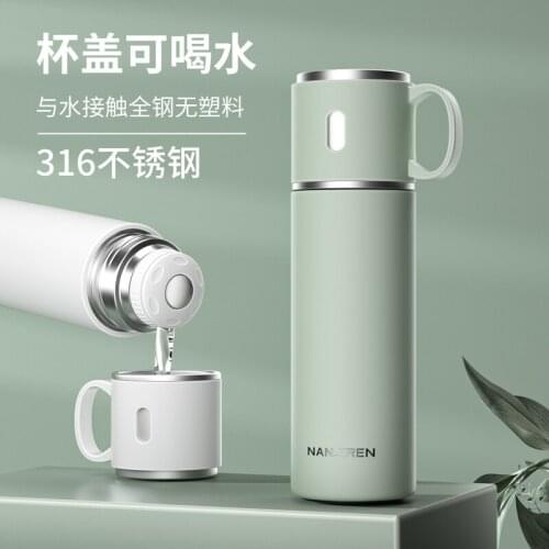 Outdoor Stainless Steel Thermos Cup Creative With Lid Travel Straight Thermos Vacuum Garrafa Termica Inox Tea Cup BK50BW
