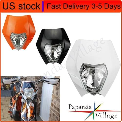 Universal Dual Sport Headlight Off Road Head Light For Honda Suzuki Yamaha EXC XC SX XCF TE FE WR TTR 125-690