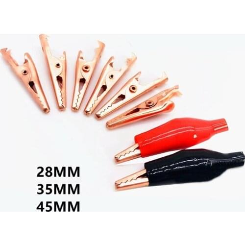 Alligator Clips Electrical Test Lead Roach Clip Test Jumper Wire Connectors Cable Connectors Double-ended Crocodile Clips