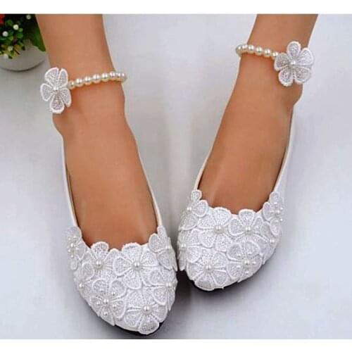 White lace flats shoes woman small big plus size available ladies girls party dinner proms dress dancing lace flats shoes bridal