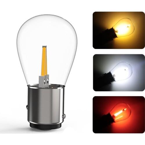 1Pcs Improved P21/5w 2 Filaments Led 1157 Brake Lights Bulb High Bright BAY15D Led Car Bulbs Auto Light DRL Yellow Red White 12v