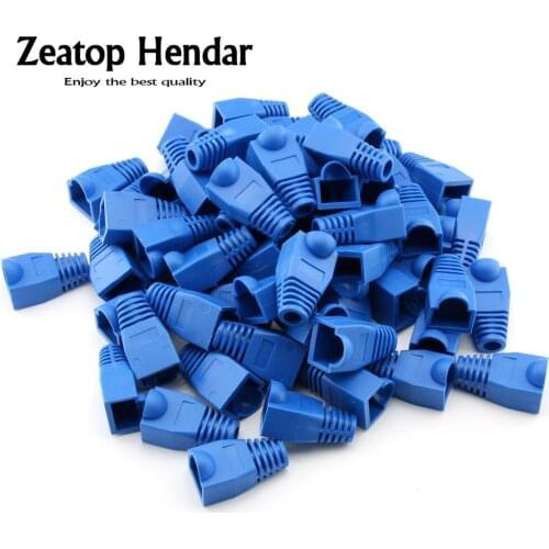 100Pcs CAT5E CAT6 RJ45 Ethernet Network Cable Strain Relief Boots Adapter