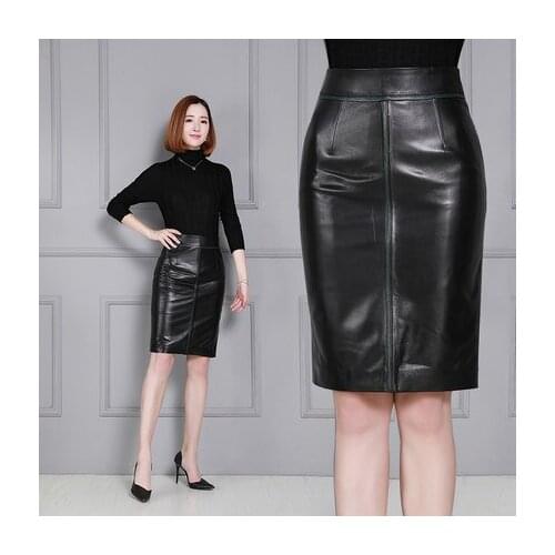 2018 New Fashion Genuine Sheep Leather Skirt K50