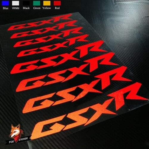8 X Reflective Decals Custom Iner Rims Wheels Stripes Waterproof Motorcycle Stickers For Suzuki GSXR 600 750 1000 1300 K6K7K8K9