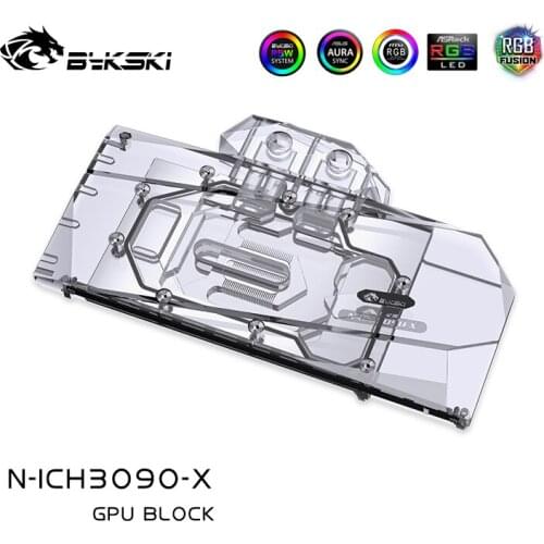 Bykski GPU Water Cooling Block For INNO3D RTX 3090 3080 ICHILL, Graphics Card Liquid Cooler System, N-ICH3090-X