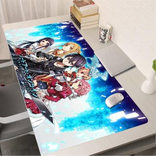 Sword Art Online Aming Large Mouse Pad Gamer Xxl PC Computer Anime Mousepad with Backlight Carpet for Anime Keyboard Desk Mat