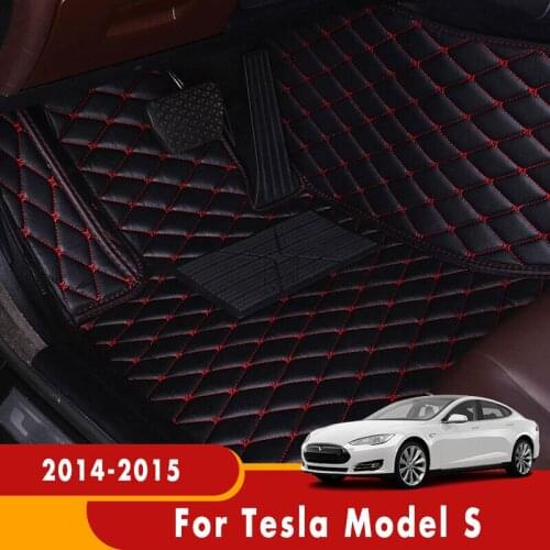 For Tesla Model S 2014 2015 Custom Covers Car Floor Mats Carpets Auto Accessories Front Rear Floorliners Styling Parts