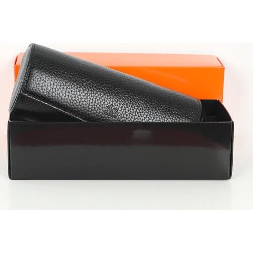 SKS Leben Unisex Genuine Cow Leather Glasses Case Cover Small Handmade Hard Magnetic Closure Luxury SKS60446B