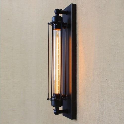 Retro Vintage Style black steam pipe Loft Industrial Hotel Cafe Bar Restaurant Iron Wall Lamps lights for home hallway bedroom