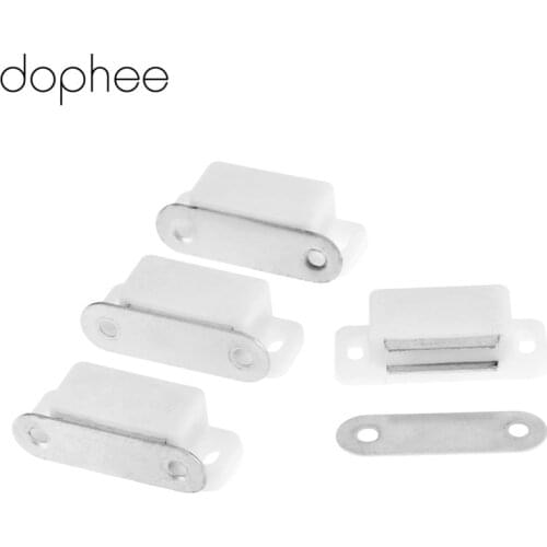 Dophee 41*17MM Door Cupboard Drawer Magnetic Catch Stop Stoppers Magnetic Cabinet Catches Furniture Hardware with Screws 4Pcs