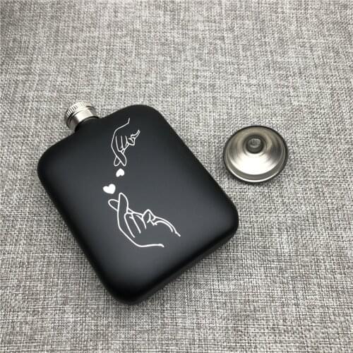 Can Customized 304 Stainless Steel Hip Flask 6 OZ 170ML Food Grade Flask For Alcohol Vodka Whisky Outdoors Camp