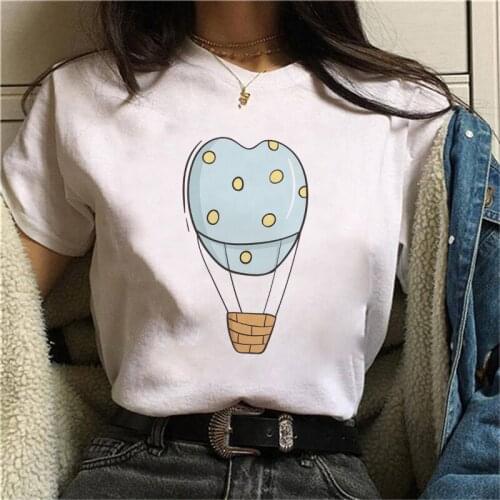 Harajuku T Shirt Women Ullzang Geometric Colorful Balloons Funny Cartoon Graphic funny printed 90s Fashion Top Tees Female