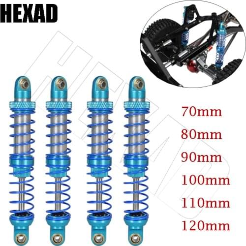 Oil Adjustable 80mm 90mm 100mm 110mm 120mm Metal Shock Absorber Damper for 1/10 RC Car Parts Truck Crawler Axial SCX10 TRX4 D90