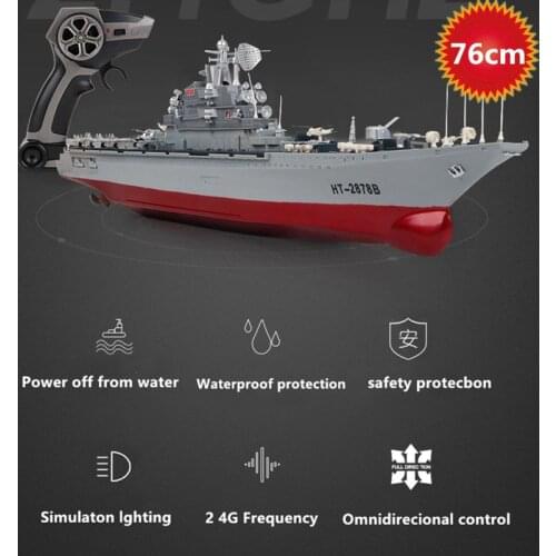 Military Electric Model RC Boat Toy 76cm large size high simulation RC Warship Boat high speed RC Racing Boat waterproof lights