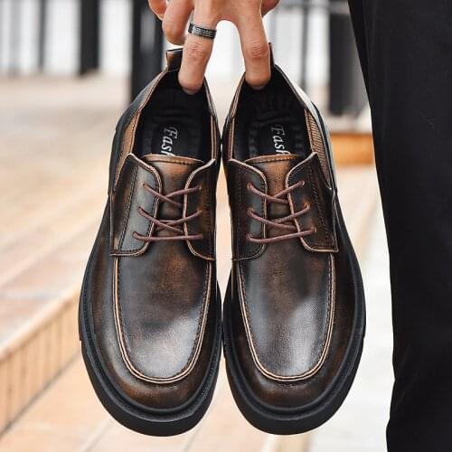 Mens Formal Shoes Genuine Leather Oxford Shoes For Men British Style Dress Shoes Leather Business Shoes Fashion Casual Shoes