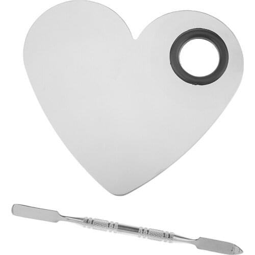 New Kesoto Stainless Steel Makeup Nail Palette Spatula Cosmetic Gel Cream Mixing Tool Nail Art Manicure Tools set