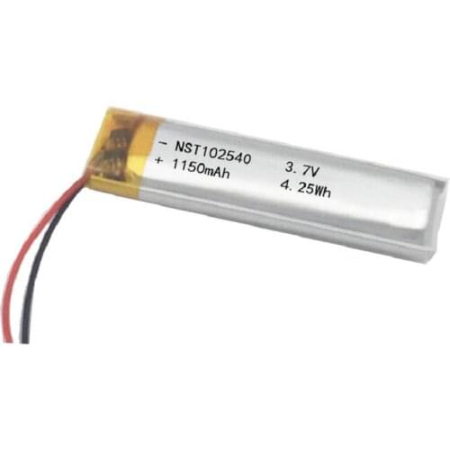 102540 1150mAh 3.7V Rechargeable Lithium Li-Polymer Batteries for LED Lights Lamps Electronic Products