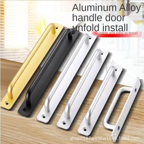 Door and Handle Window Wooden Door The Balcony Sliding Door Sliding Door Open-mounted Handle Punching-free Aluminum Alloy Handle