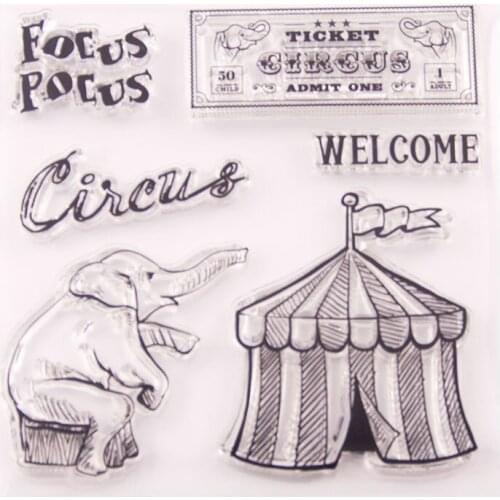 T3016 Silicone Clear Stamps for Scrapbooking Elephant Decoration Embossing Folder Craft Rubber Stamp Tools New