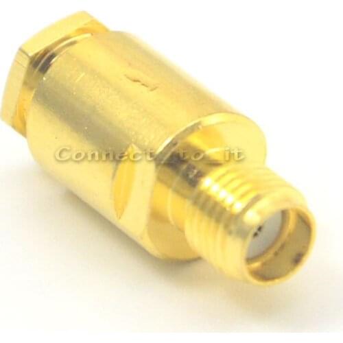 SMA Female Plug Straight Clamp Gold Connector Straight Adapter For LMR195 RG58