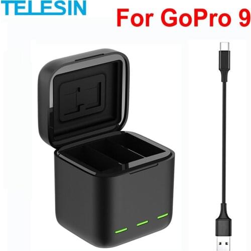 TELESIN ALLIN BOX multifuction Storage case LP-E6 LPE6 Batteries Charger charging box SD Card Reader USB 3.0 for Cannon Cameras