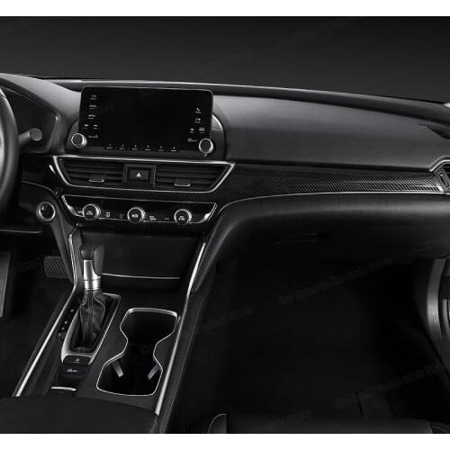 Lsrtw2017 Car Dashboard Trims Decoration for Honda Accord 2018 2019 2020 2021 10 x Interior Accessories carbon fiber abs