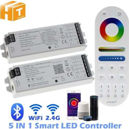 Mi Light RGB+WW+CW 5 In 1 Smart Remote Controller 8 Zone Panel Remote Controller DC12-24V Full Color for LED Strip