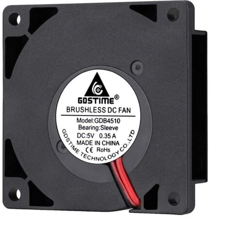 2pcs lot Gdstime 4510s 45mm 45x45x10mm DC 5V 2Pin 4.5cm 45mm * 10mm Mini DC Brushless 3D Printer Turbine Cooling Blower Fan