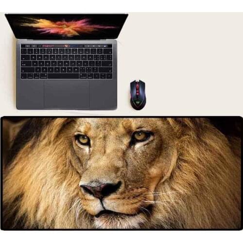 XGZ Lion Face 90X40 Big Mouse Animal Computer Anti-slip Glue Muse Pad Keyboard Big Game Office Youth Carpet Table Mat