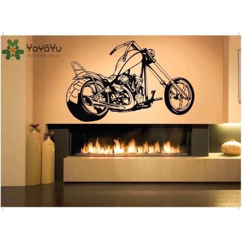 YOYOYU Wall Decal Vinyl Art Home Decor Sticker Motorcycle Chopper Ride Sports Decal Kids Room Decoration Removeable Poster ZX008