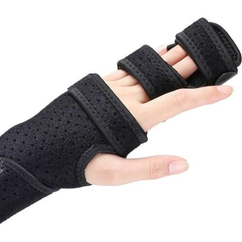 1 Pcs Finger Wrist Protector Finger Fracture Valgus Sprain Hand Palm Fixed Strap Belt Brace Finger Guard Recovery Injury