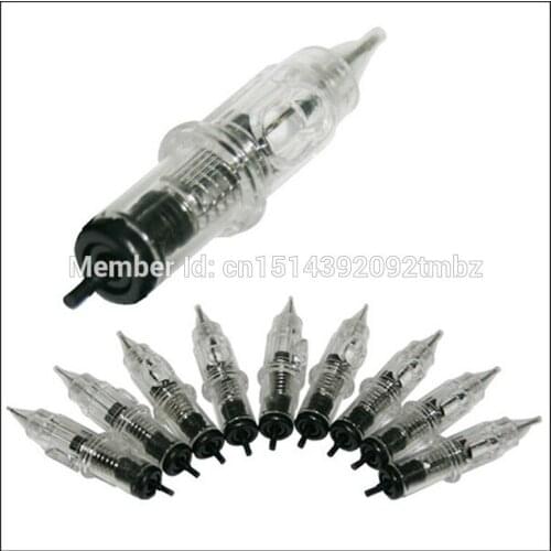 100pcs tattoo needles permanent makeup machine needle 1RL micro needles for digital eyebrow lips swiss tattoo gun machine