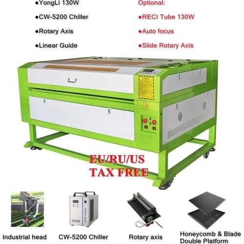130W LY DSP1390 CO2 Laser Engraving Cutting Machine with TROCEN Touch Screen Offline Working System Support Upgrade To RECI Tube
