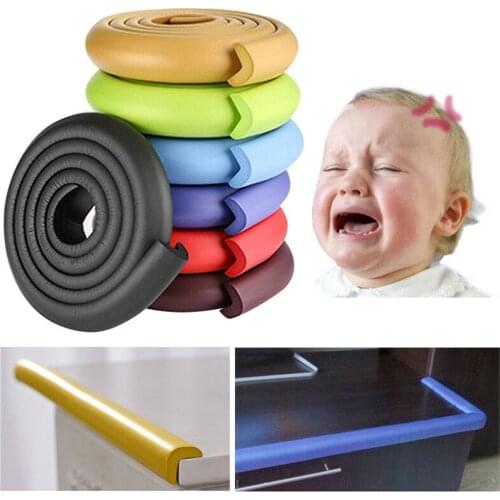 2M Baby Safety Table Desk Sharp Edge Corner Cushion Guard Strip Softener Bumper Protector Kids Protection Security Tape