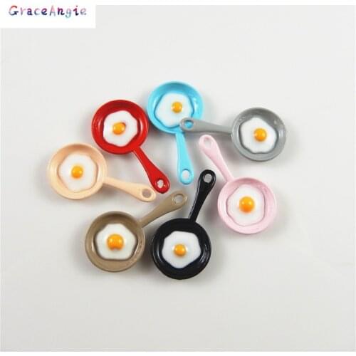 20Pcs Colorful Pans Shape Zinc Alloy Trendy Necklace Bracelet Pendant Handmade Crafts Women Favors DIY Jewelry Findings