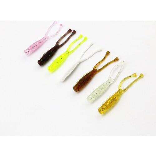 4cm soft Split tail grub worm lure soft lure bait fishing lure 10pcs/lot
