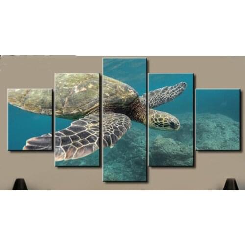 5pcs 5d diy full diamond painting cross stitch"animals Turtles" bderoom decor,5d square diamond embroidery mosaic wall stickers